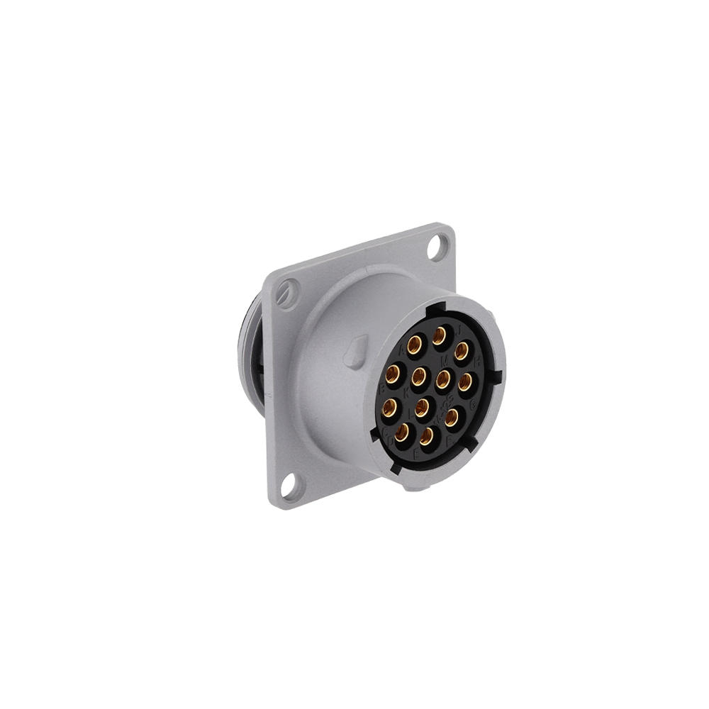 【UT0X014D12SX】SQUARE FLANGE RECEPTACLE, WITHOU