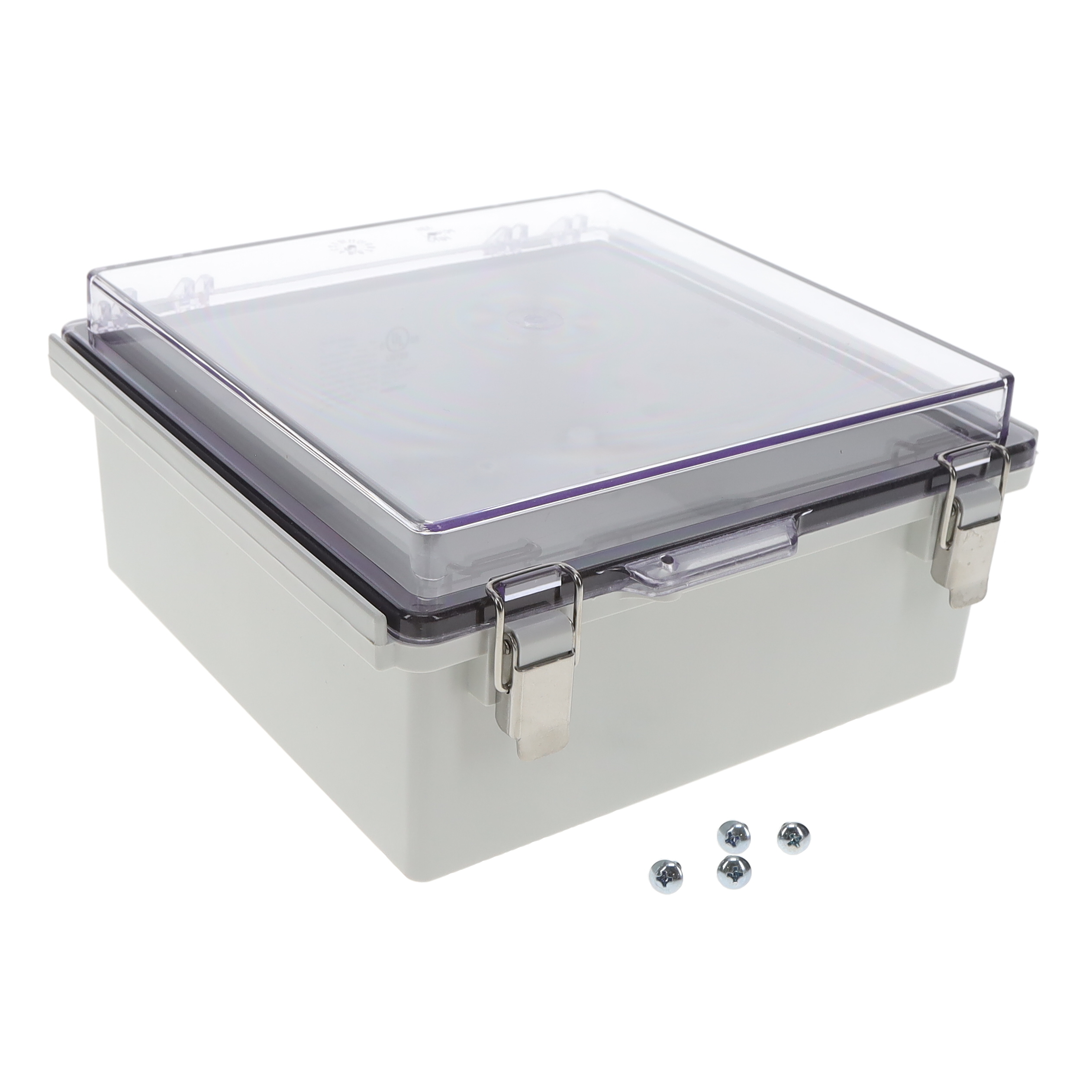 【PTQ-11043-C】BOX PLASTIC GRAY 8.6"L X 8.27"W