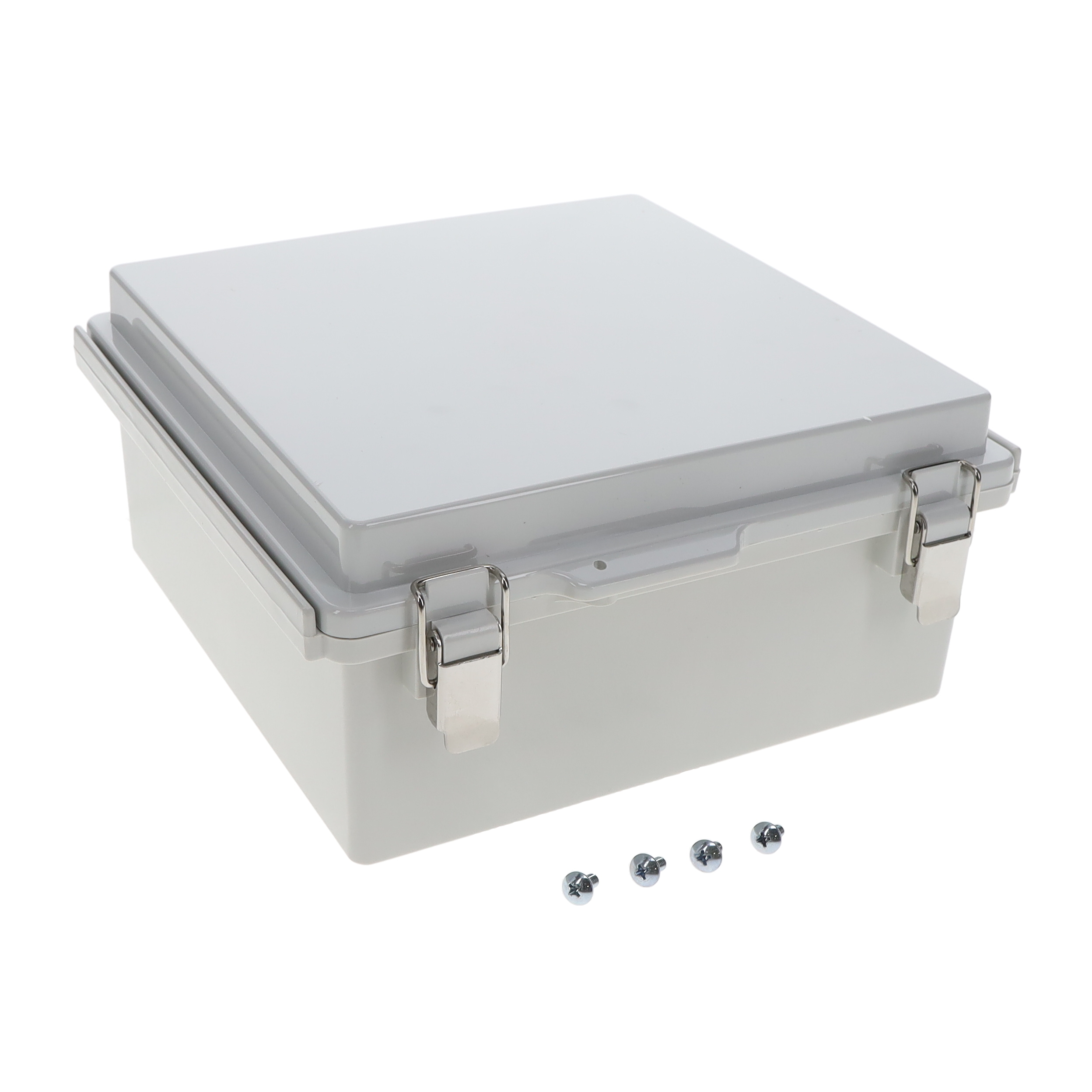 【PTQ-11043】BOX PLASTIC GRAY 8.6"L X 8.27"W