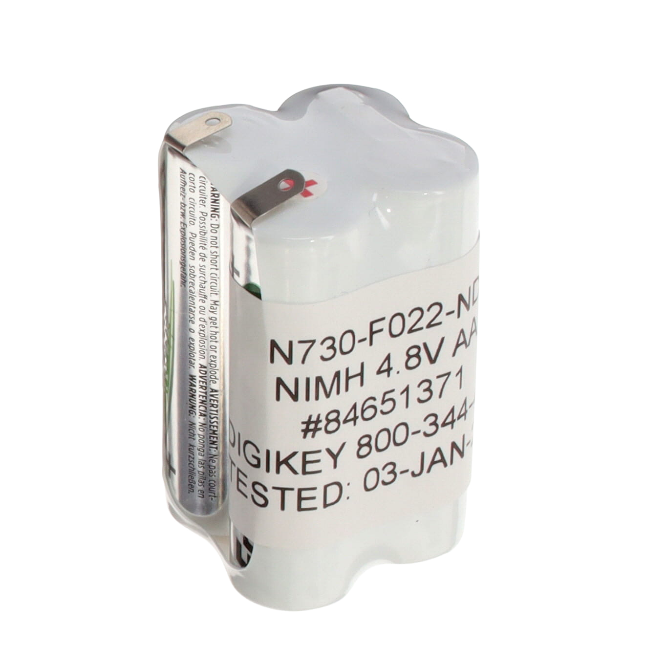 【NH15BP-8F2X2】BATTERY PACK NIMH 4.8V AA
