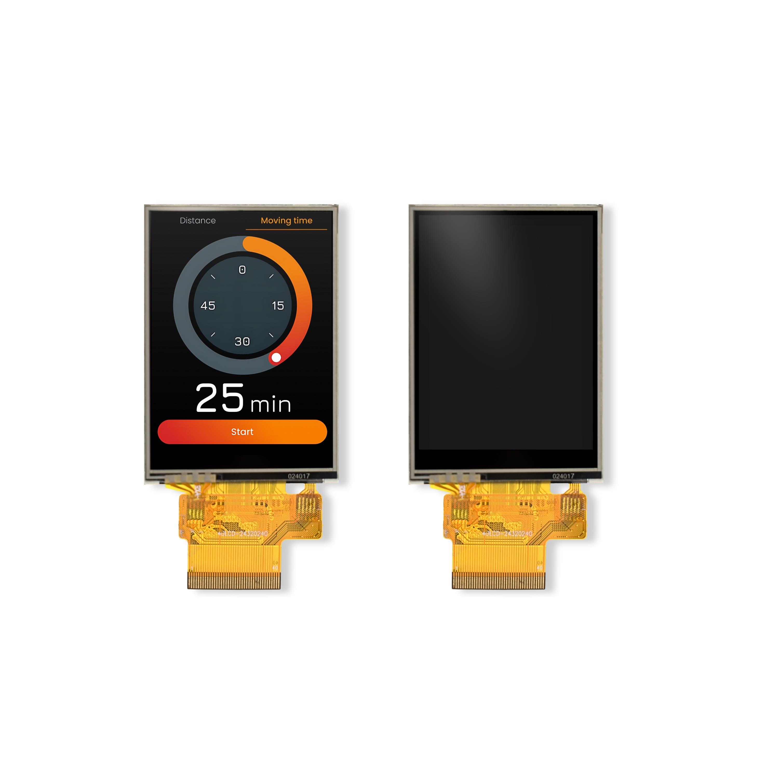 2.4 IPS TFT-LCD, RESISTIVE TOUCH【4DLCD-24-240-320-RT-NM-165-M16/S】