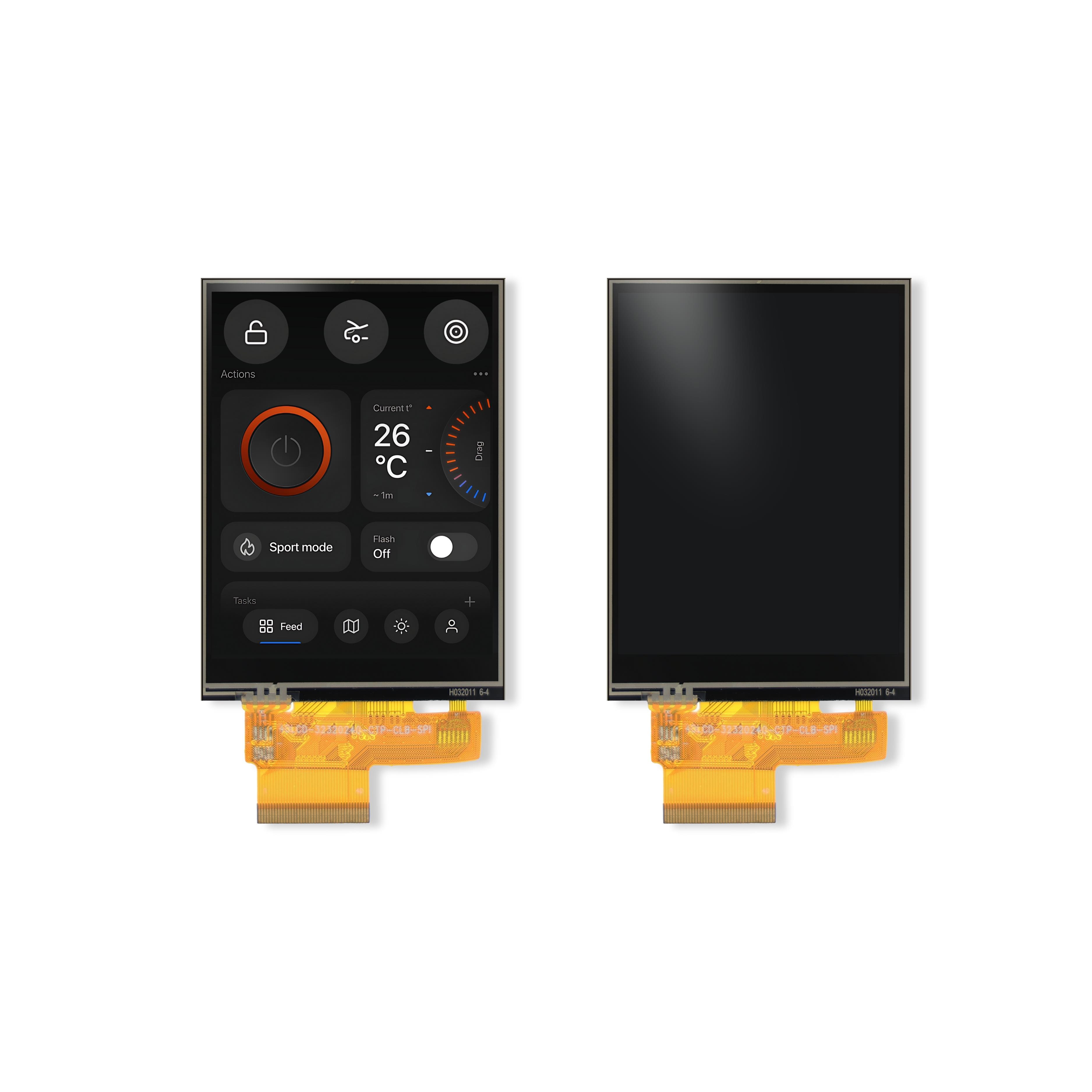 3.2 IPS TFT-LCD, RESISTIVE TOUCH【4DLCD-32-320-240-RT-NM-190-M16/S】