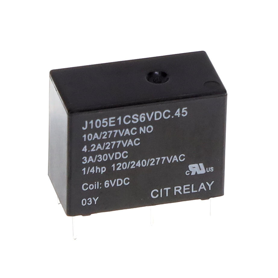 【J105E1CS6VDC.45】RELAY GEN PURPOSE SPDT 10A 6VDC