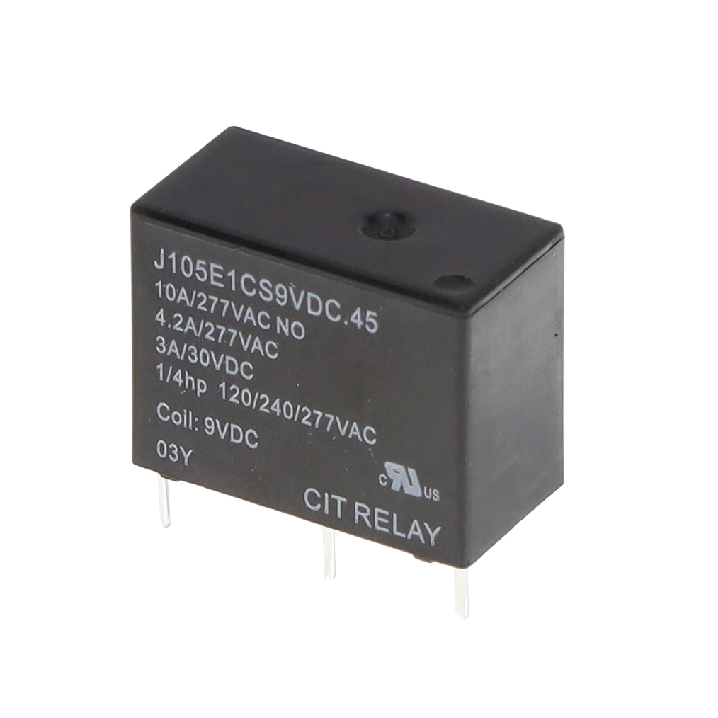 【J105E1CS9VDC.45】RELAY GEN PURPOSE SPDT 10A 9VDC
