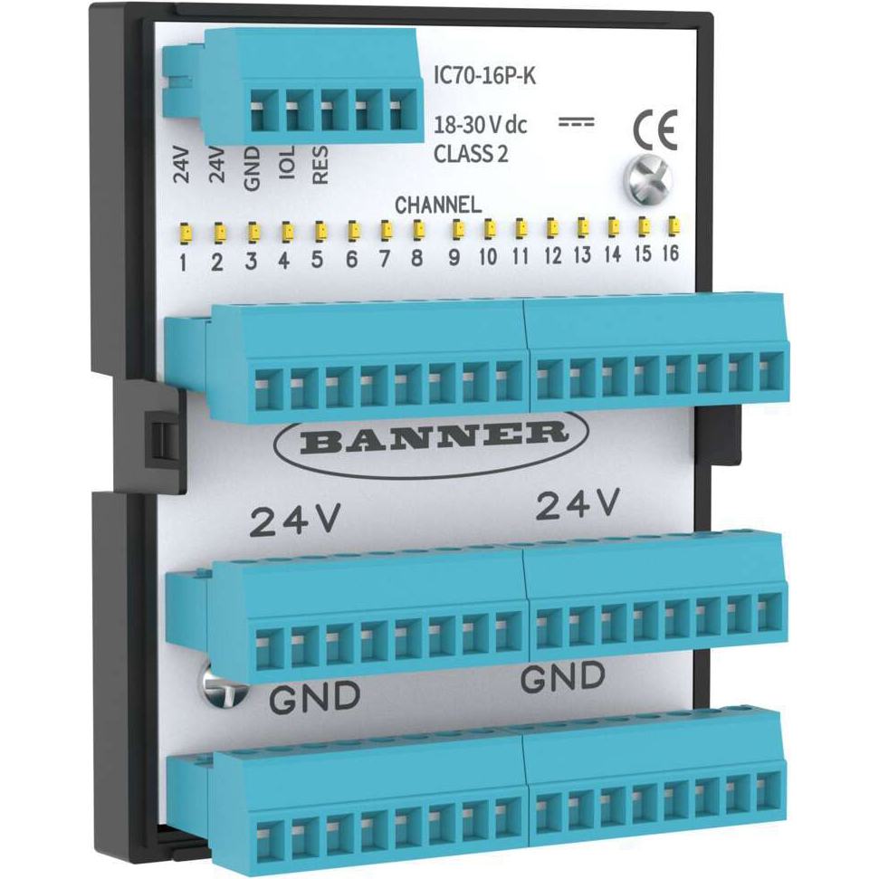 【IC70-16P-K】IO-LINK HUB, IN-CABINET