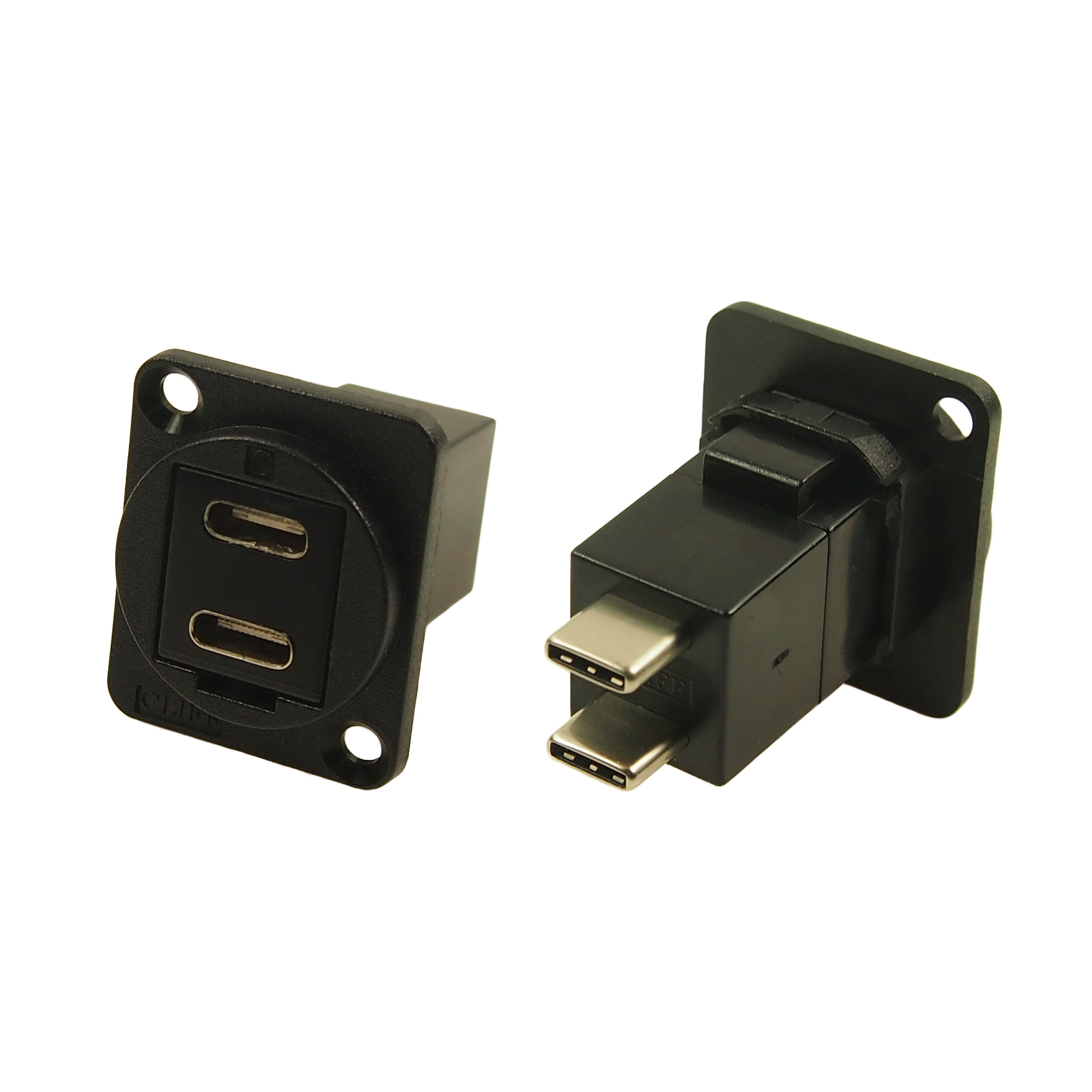 FT BLACK METAL DUAL USB-C (F-M)【CP30212MB】
