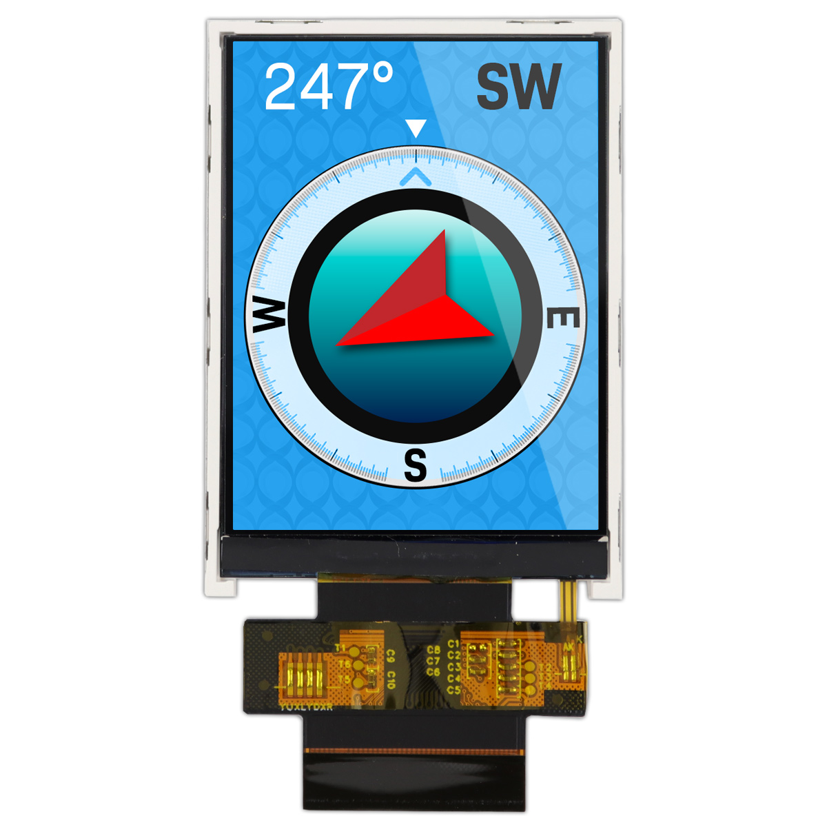 【NHD-2.4-240320DB-CTXP】2.4" IPS TFT W/ EMI SHIELDING
