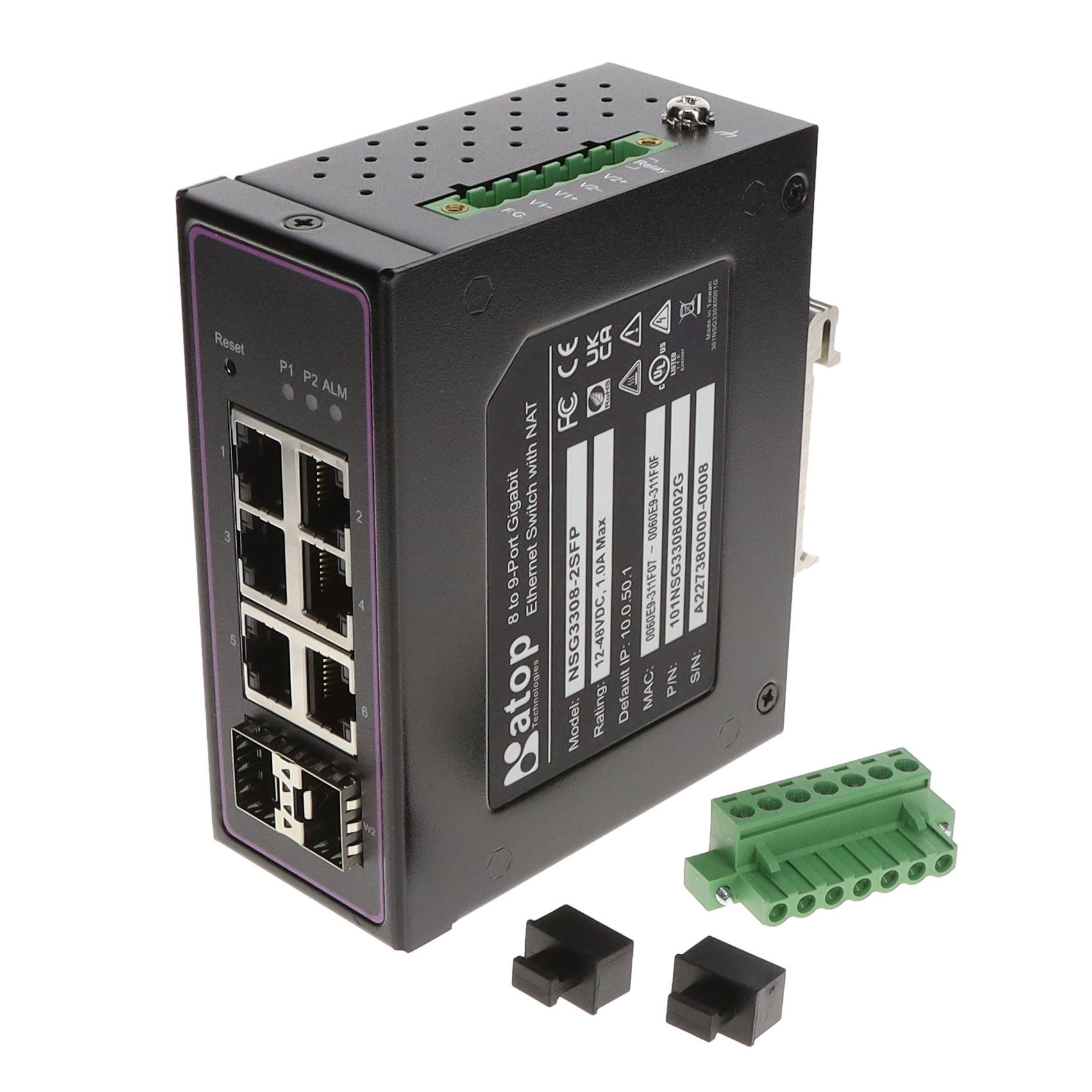 【NSG3308-2SFP】8-PORT NAT SECURE SWITCH, 2X 100