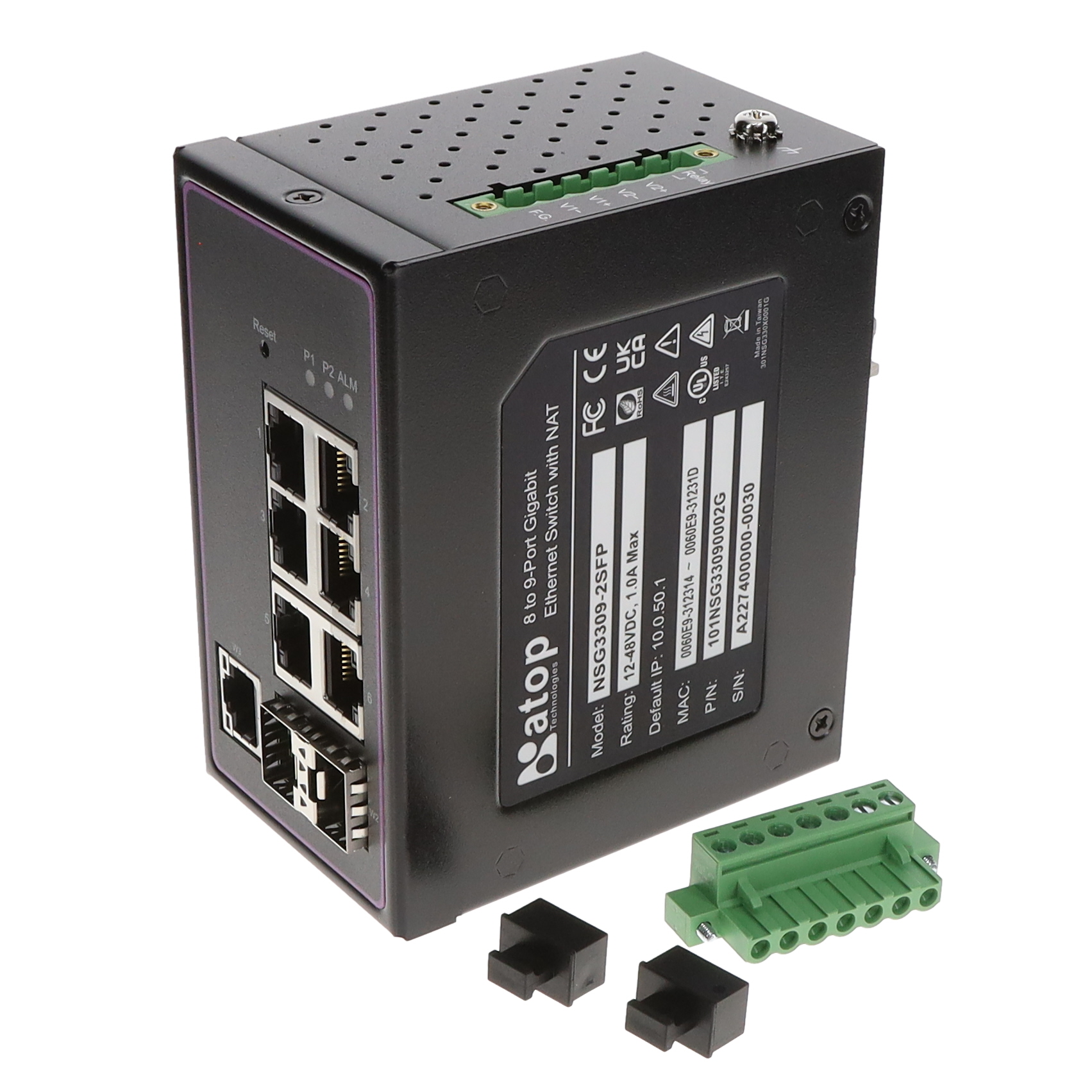 【NSG3309-2SFP】9-PORT NAT SECURE SWITCH, 2X 100