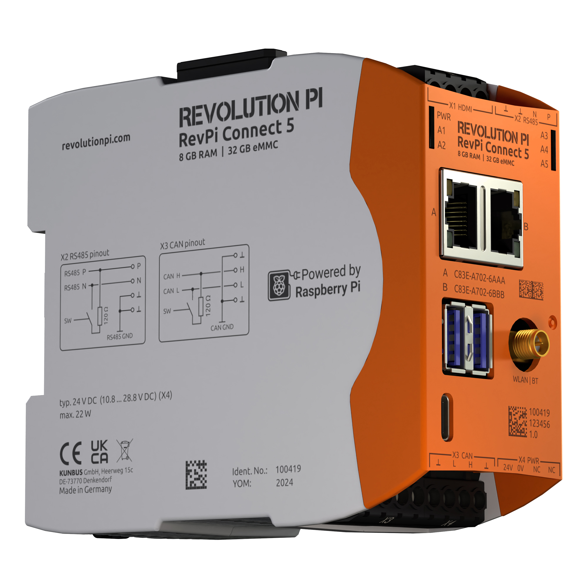 【PR100418】REVPI CONNECT 5 32 GB 8 GB RS485