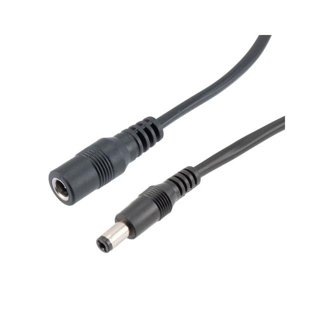 DC CA, 5.5MM/2.1MM M TO F, 1 FT【DC5521MF-1FT】