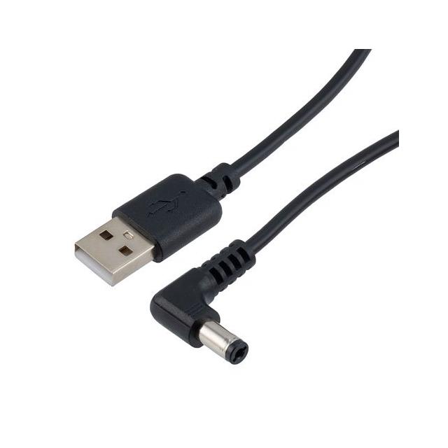 【DC5521MRU-3FT】DC CA, USB TO RA 5.5MM/2.1MM M,