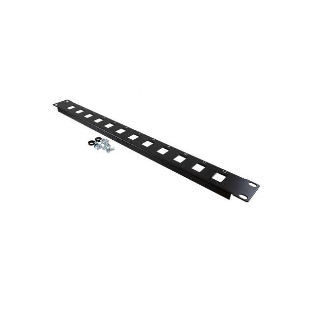 【PR175B-12KS】PNL,1U RACK W/12 KEYSTNE SLOTS
