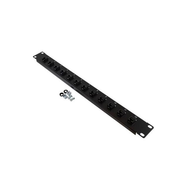 【PR175B-R6-12】PNL,1U RACK W/12 RA C6 CPLR