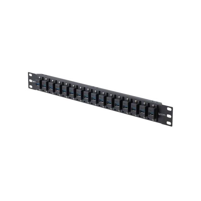 1.75" 16 PORT PANEL USB 3.0 FLAN【PR175F504B3-3AA-BLK】