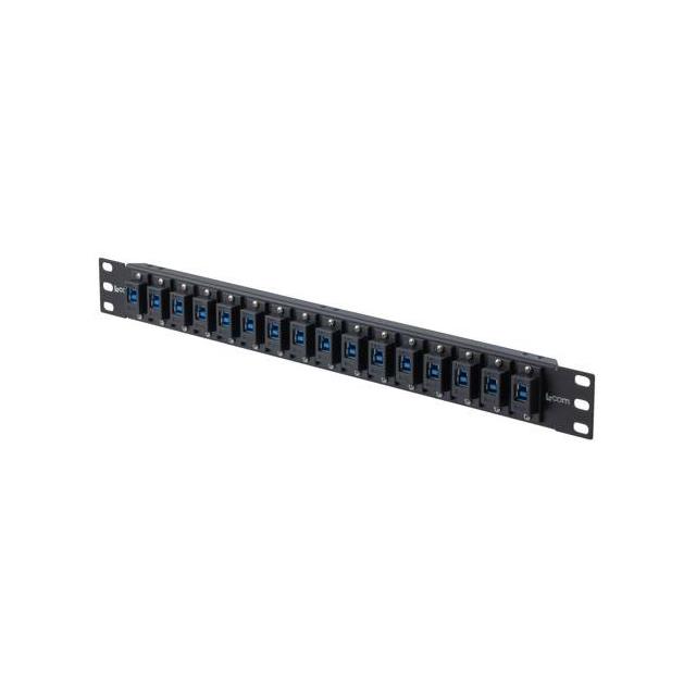 1.75" 16 PORT PANEL USB 3.0 FLAN【PR175F504B3-3BA-BLK】