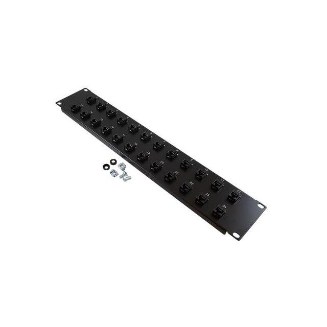 【PR35B-C6-24】PNL,2U RACK W/24 C6 CPLR