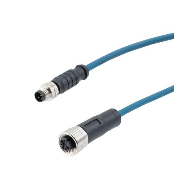 【TR8GA320-P4L-3M】M8/M12 CA, 3PA, M/F, 24AWG UTP,