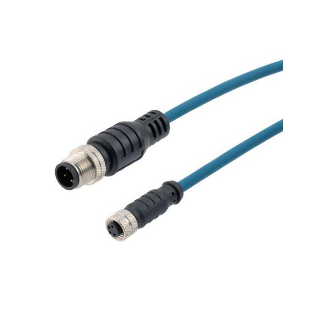 【TR8GA421-P4L-3M】M8/M12 CA, 4PA, M/M, 24AWG UTP,