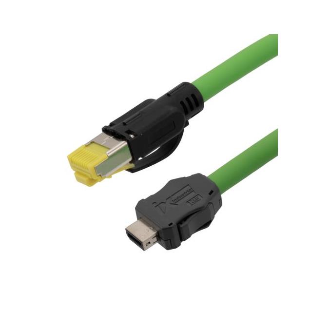 IXB-RJ45P, C6A SF/UTP DRAGCHAIN【TRGIX604PU-GRN-10F】