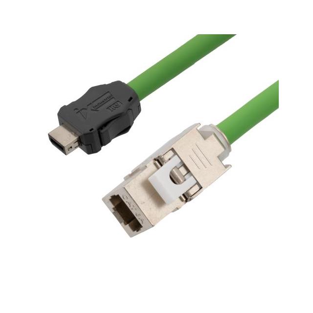 IXB-RJ45J, C6A SF/UTP DRAGCHAIN【TRGIX606PU-GRN-3F】