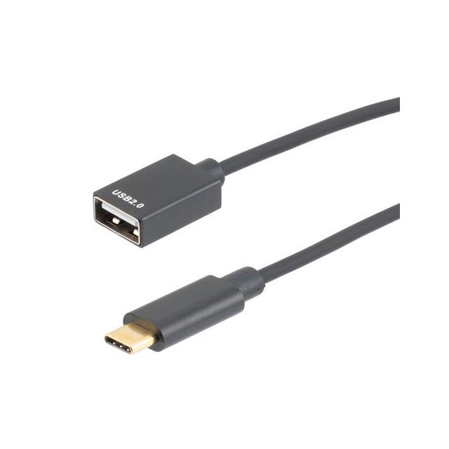 USB C M TO USB A F, 2.0, DONGLE【USBCA2】