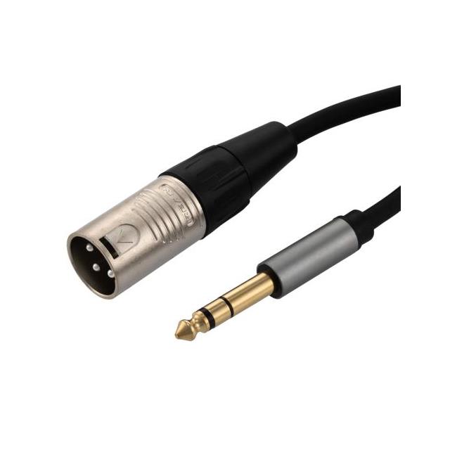 XLR M TO 1/4 INCH CA, M TO M, BL【XLR3M14M-BLK-10】
