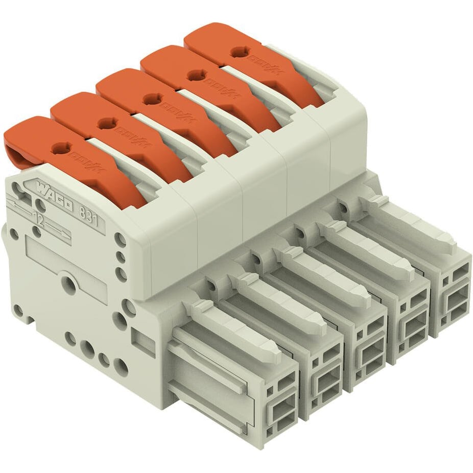 【831-1105】TERM BLOCK PLUG 5POS 7.62MM