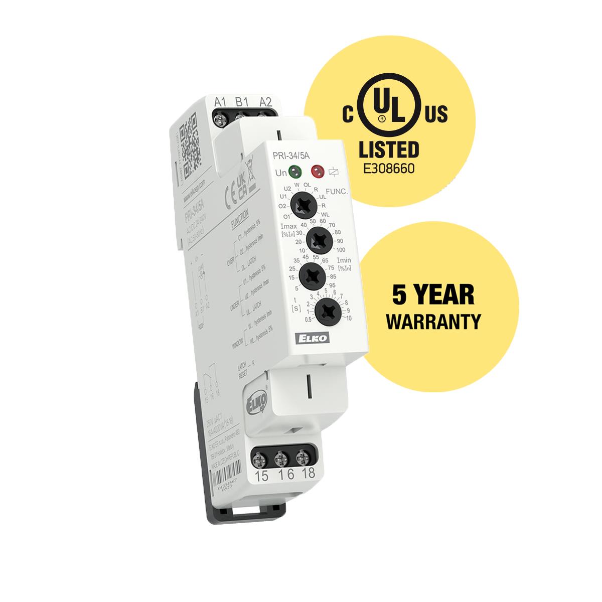 【PRI-34/5A】DIN MULTIF CURRENT MONITOR 4.75A