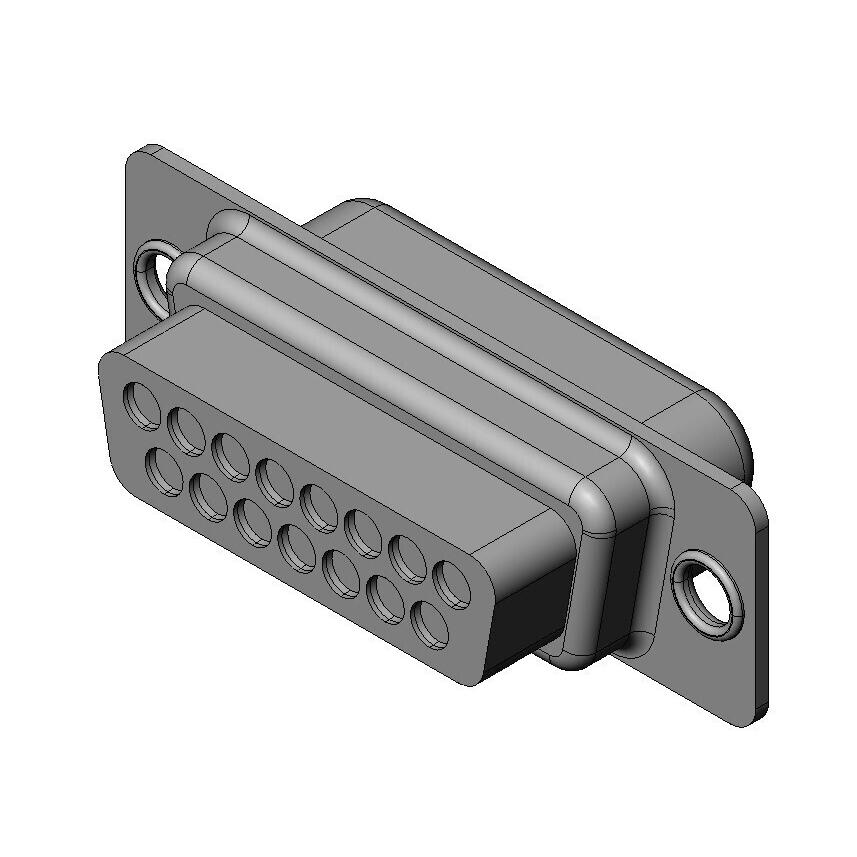CONN D-SUB HOUSING RCPT 15POS【DAU-15SF-F0】