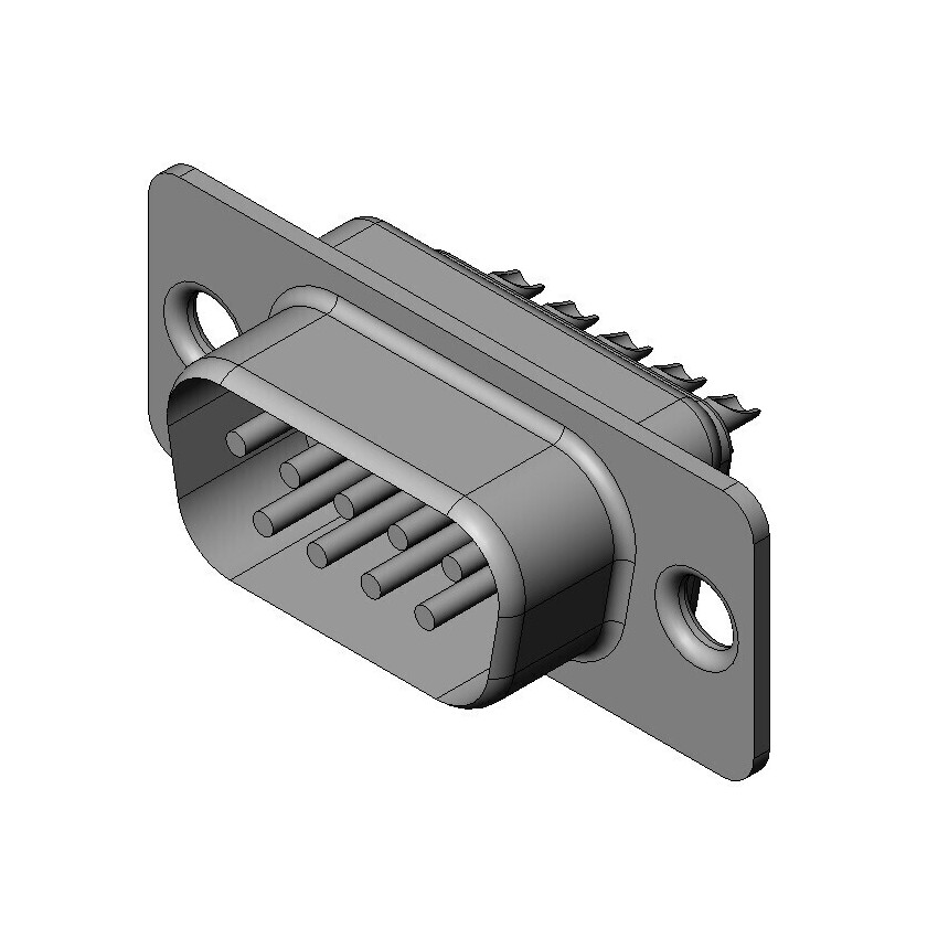 CONN D-SUB PLUG 9POS PNL MNT【DEM-9PR】