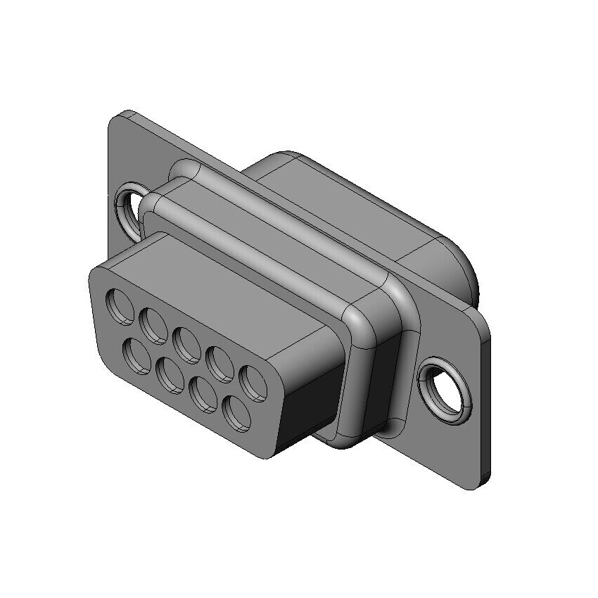 【DEU-9P-F0R】CONN D-SUB HOUSING PLUG 9POS