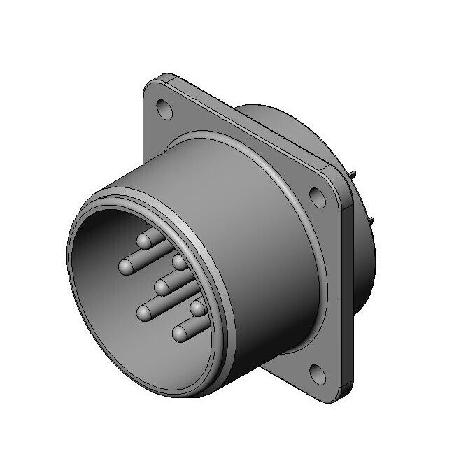 【N/MS3102A20-15P】CONN RCPT MALE 7P SOLDER CUP