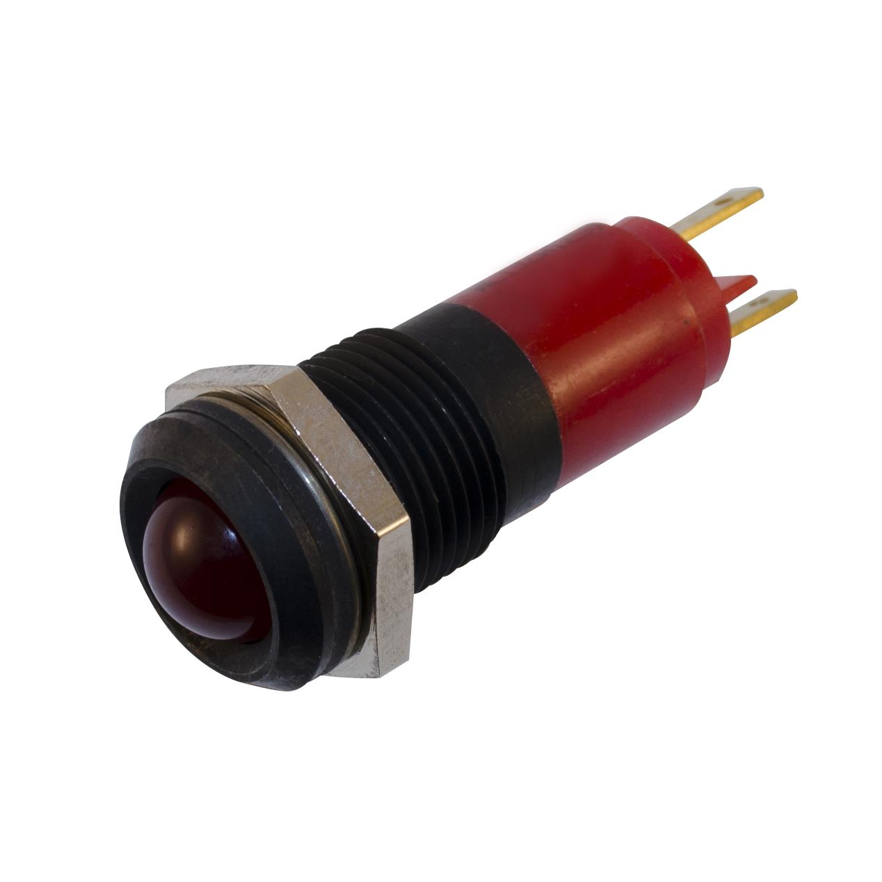 【WL-192A1350】LED IND 14MM RED 24V BLACK BZL