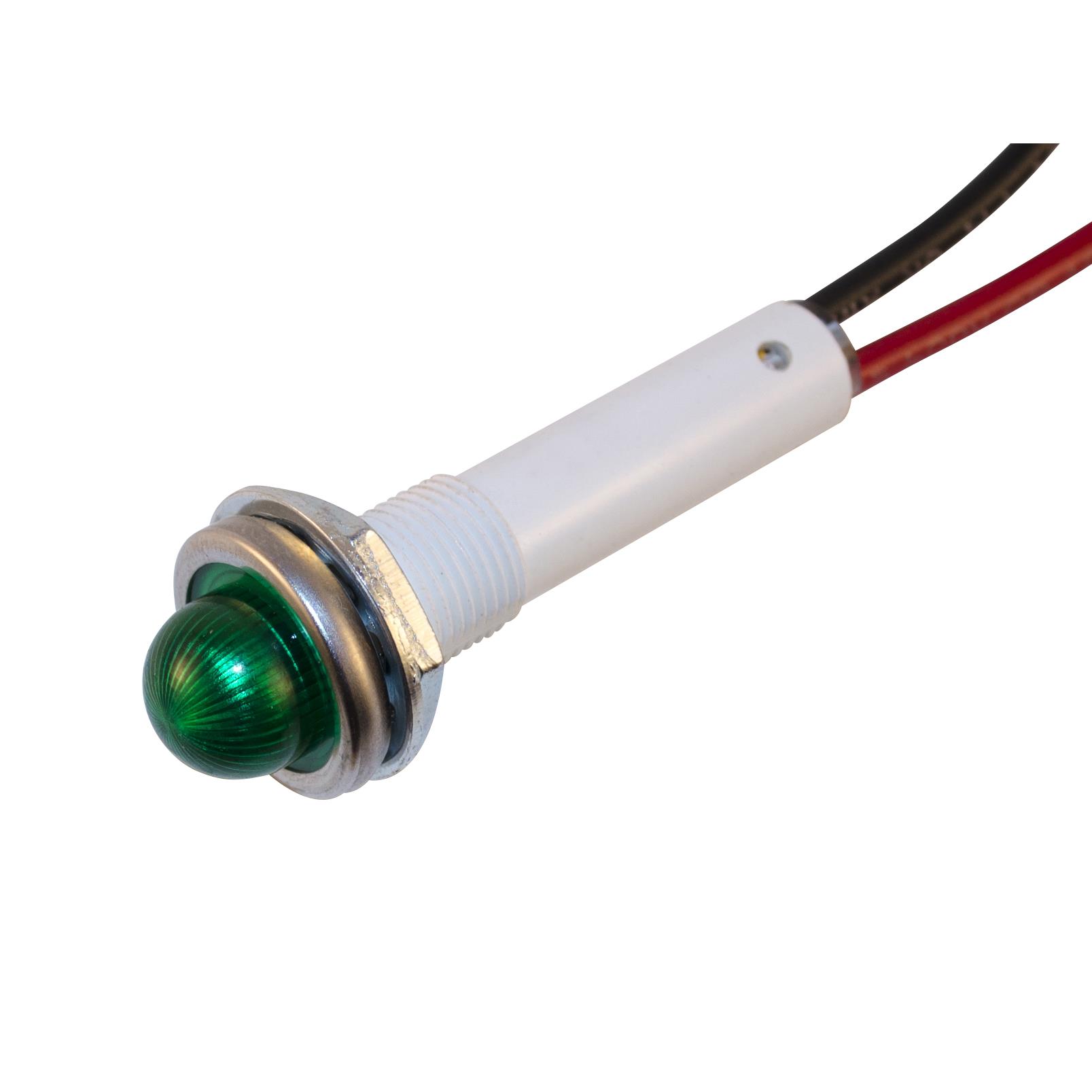 【WL-6091M5-24V】LED IND .38" GRN 28V DOME 6"WL