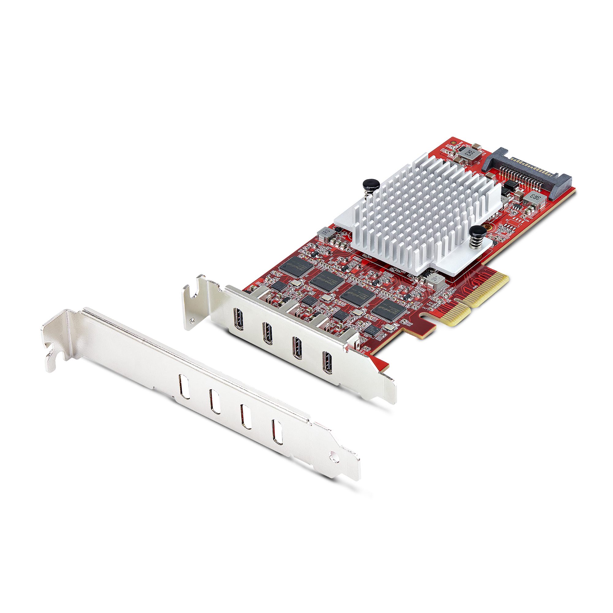 【P10Q4C-USB-CARD-LP】4-PORT USB-C 10GB PCIE CARD