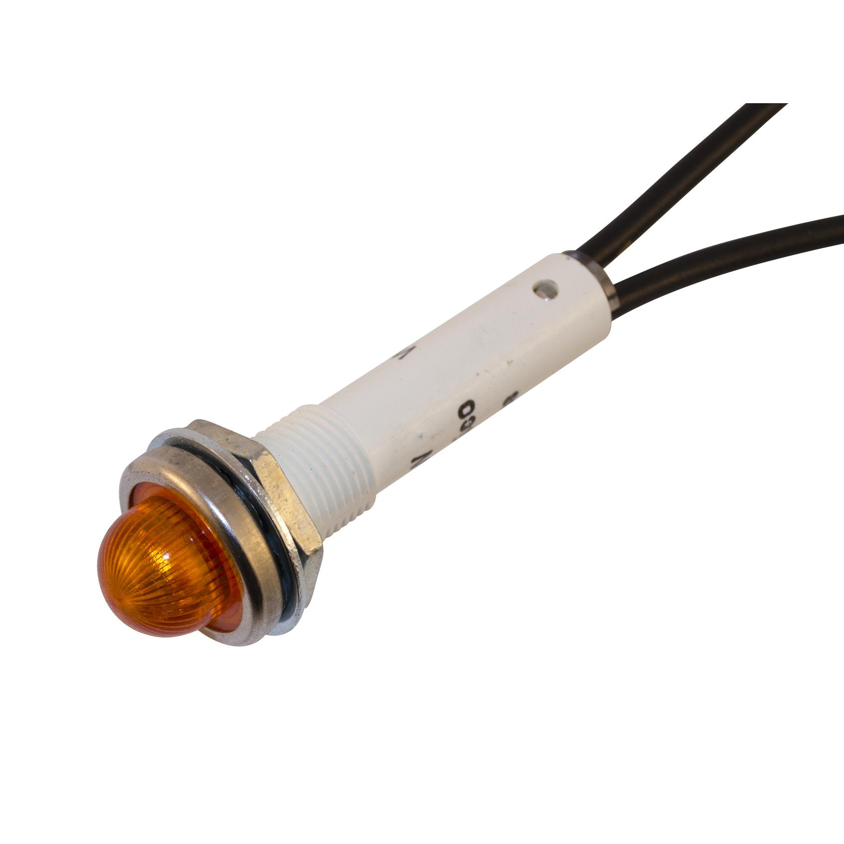 【WL-6010M3】NEON IND .38" AMB 115VAC DOME 6"