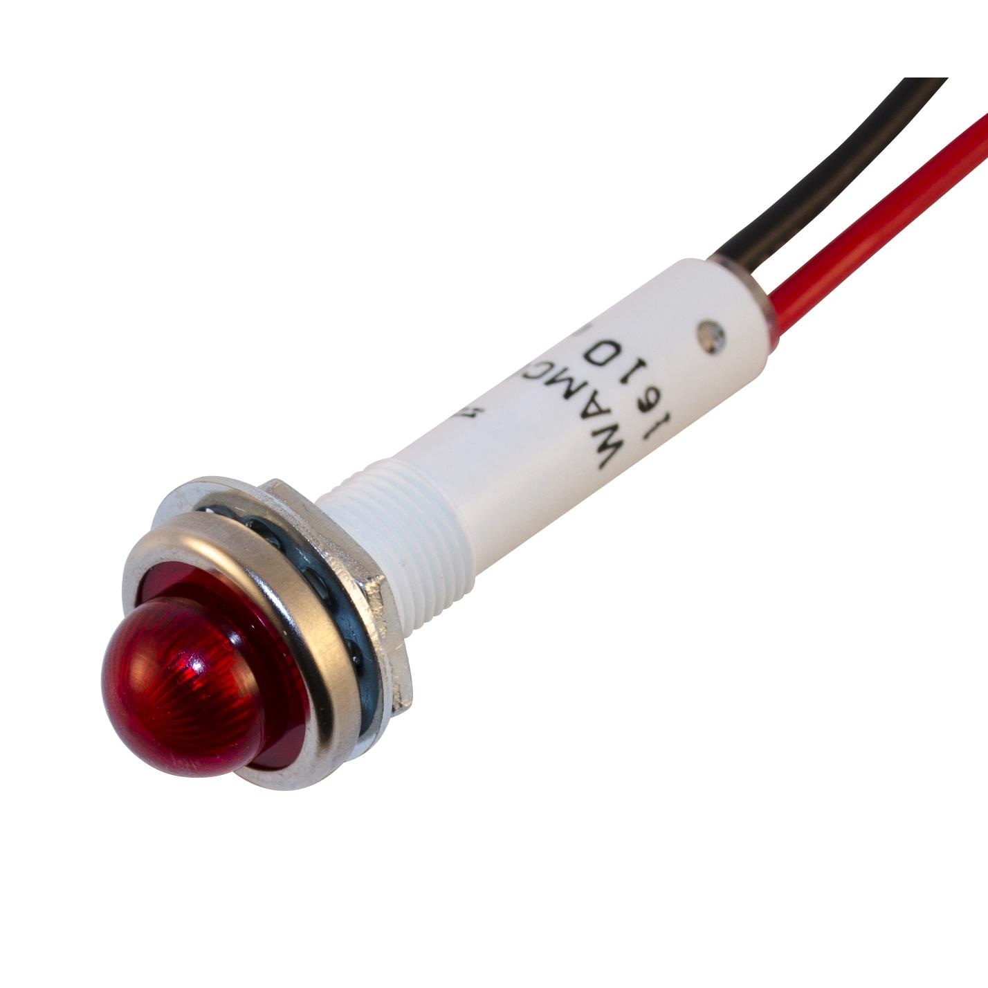 【WL-6091M5-12V】LED IND .38" GRN 14V DOME 6"WL