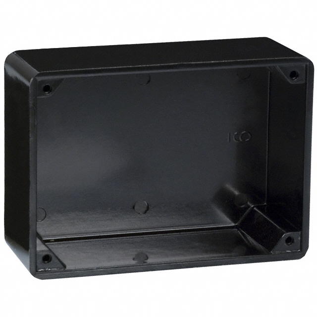 【705】BOX PLASTIC BLACK 4"L X 2.88"W