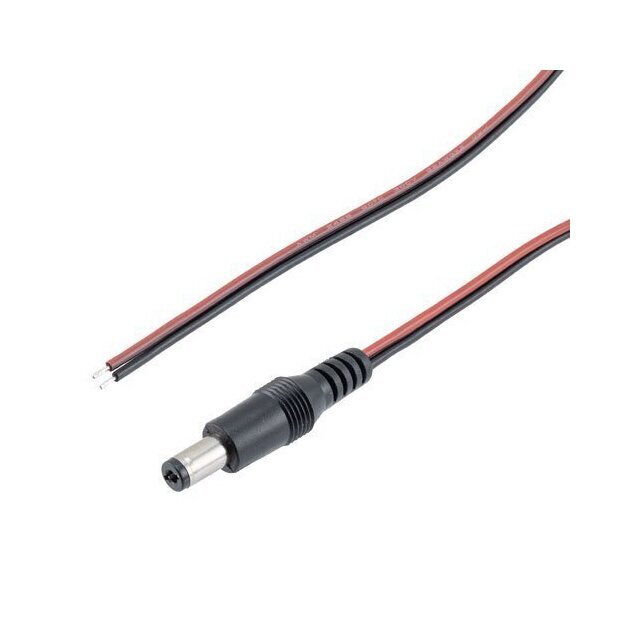 【DC5521MO-1FT】DC CA, 5.5MM/2.1MM M TO OPEN, 1