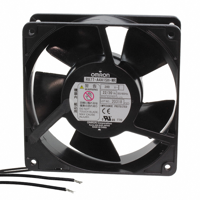 【R87T-A4A15H-WR】FAN AXIAL 119.5X38MM 200VAC WIRE