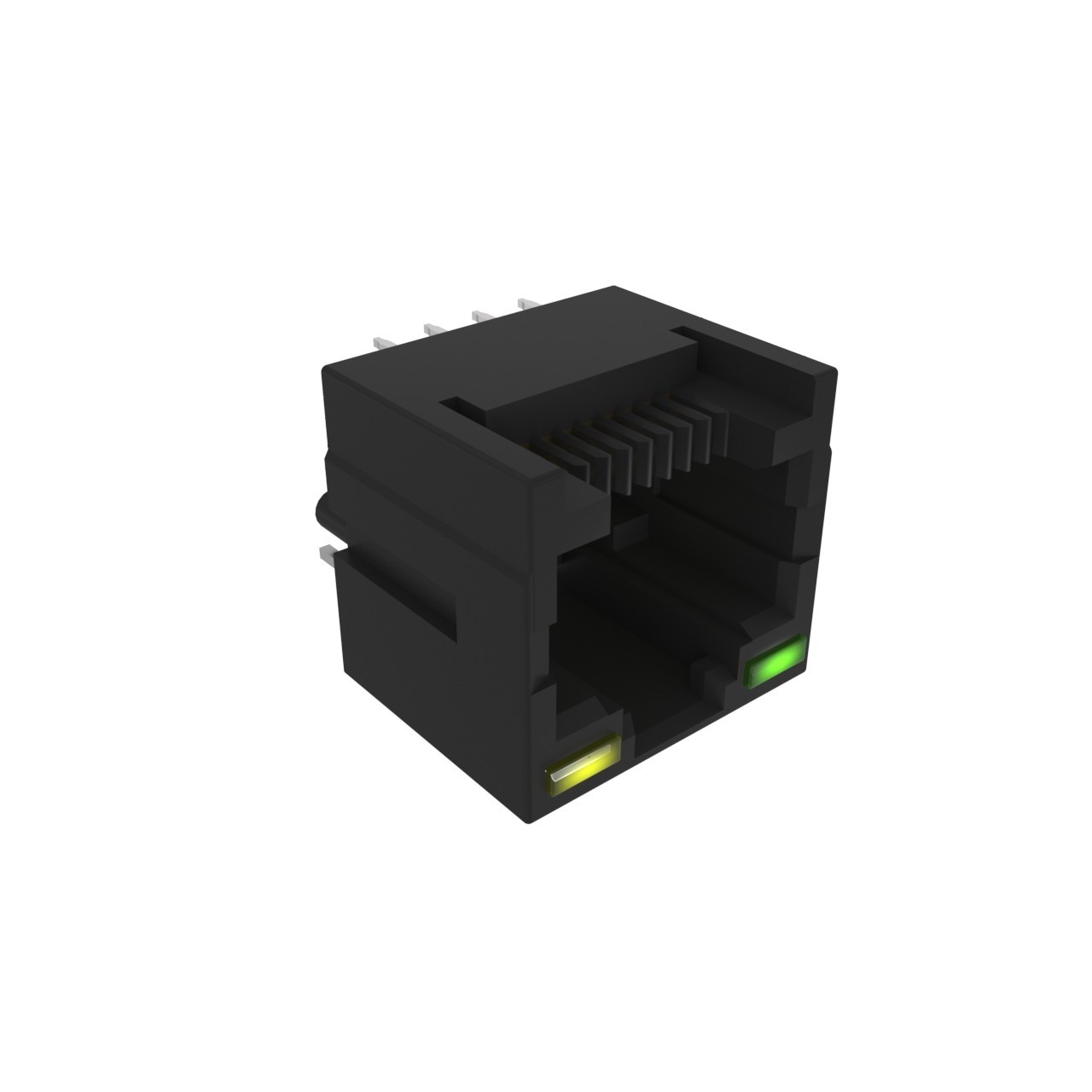【RJE881880410】LOW PROFILE VERTICAL RJ45, THROU