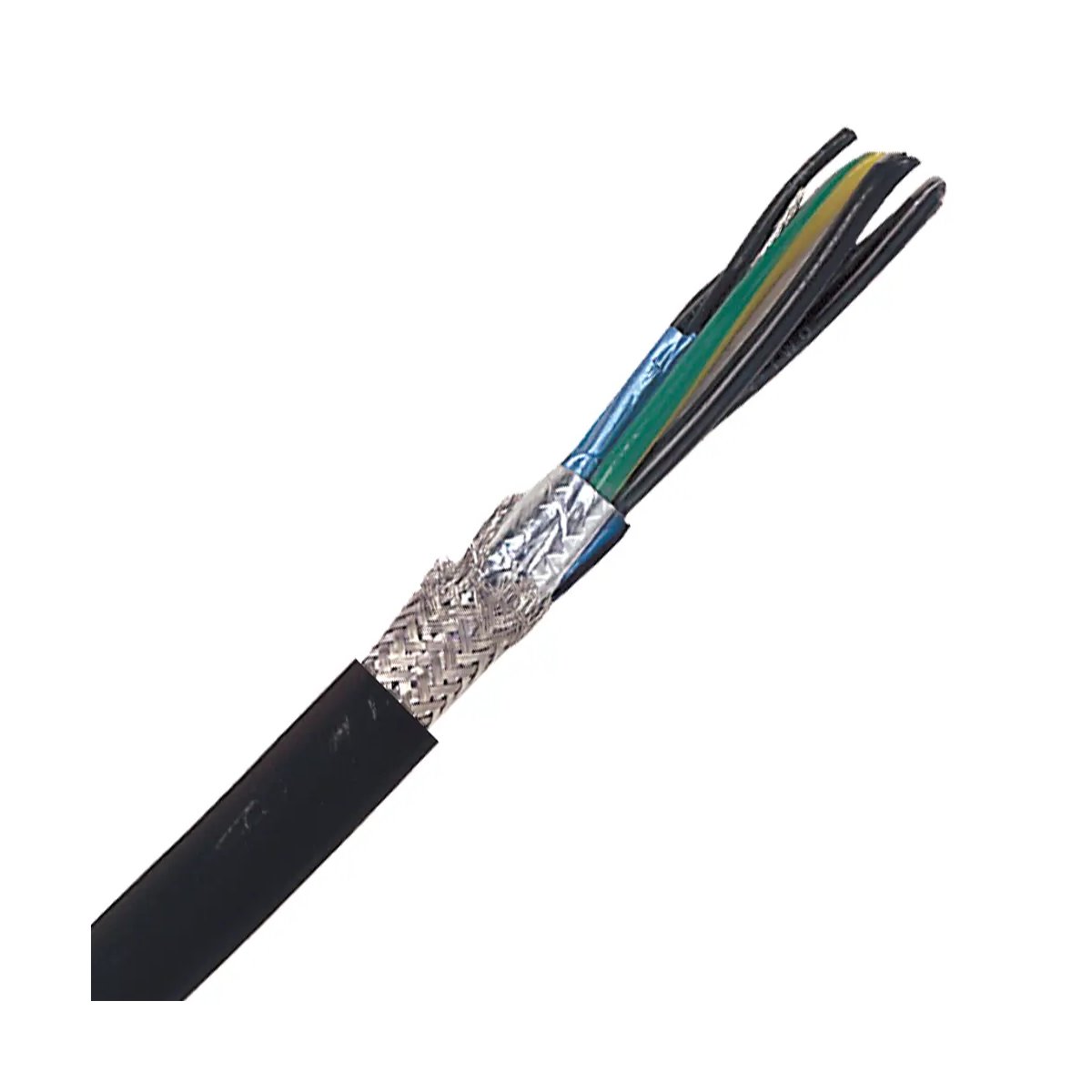 CABLE 6COND 2AWG/14AWG BLK FEET【701717】