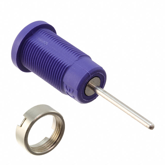 【CT2906-7】CONN BANANA JACK SOLDER VIOLET