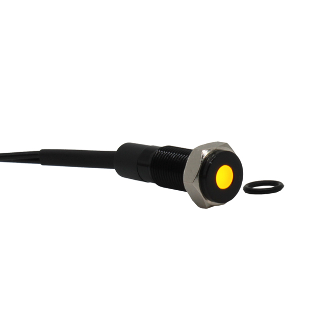 【IN6ABYNW】LED PNL IND YELLOW 6MM 150MM WIR