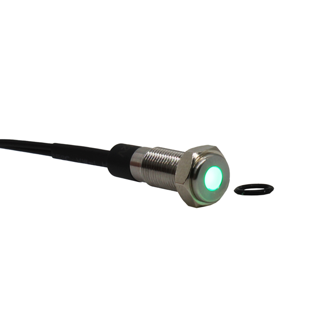 【IN6ASG12W】LED PNL IND GREEN 6MM 150MM WIRE