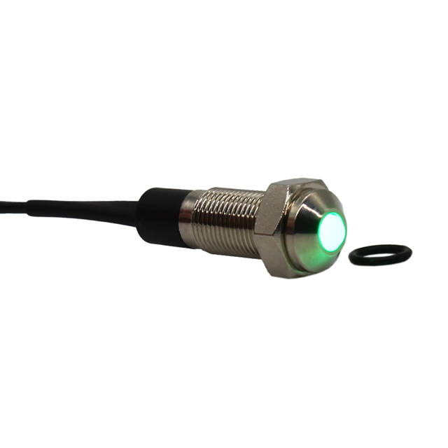【IN6BNGNW】LED PNL IND GREEN 6MM 150MM WIRE