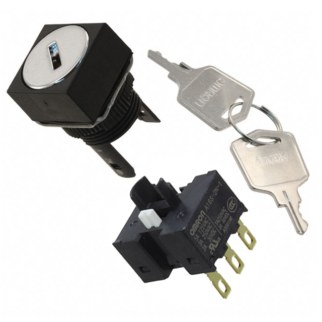 【A165K-J2ML-1】SWITCH KEYLOCK 2POS SPDT 5A 125V