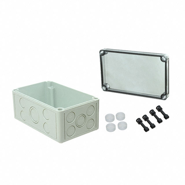 【116-006】BOX PLASTIC GRAY 7.09"L X 4.33"W