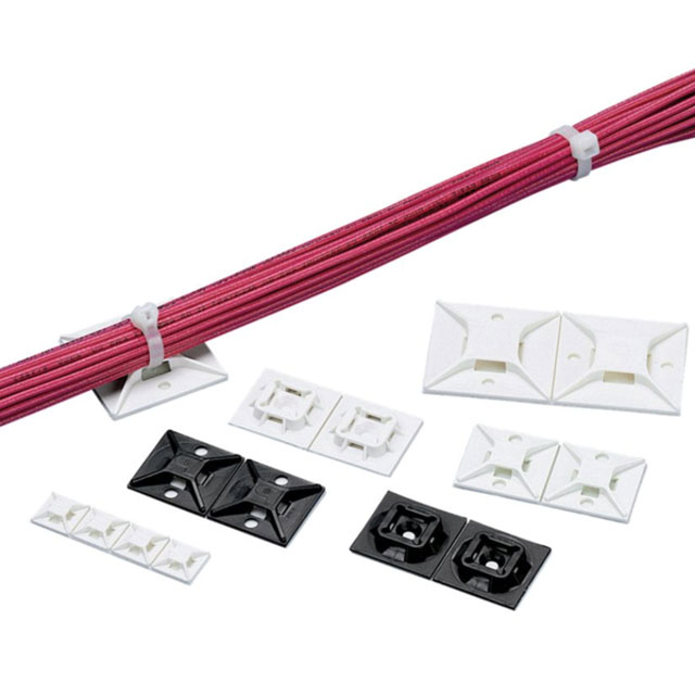 CABLE TIE HLDR QUAD ADHESIVE BLK【SGABM25-AV-C300】